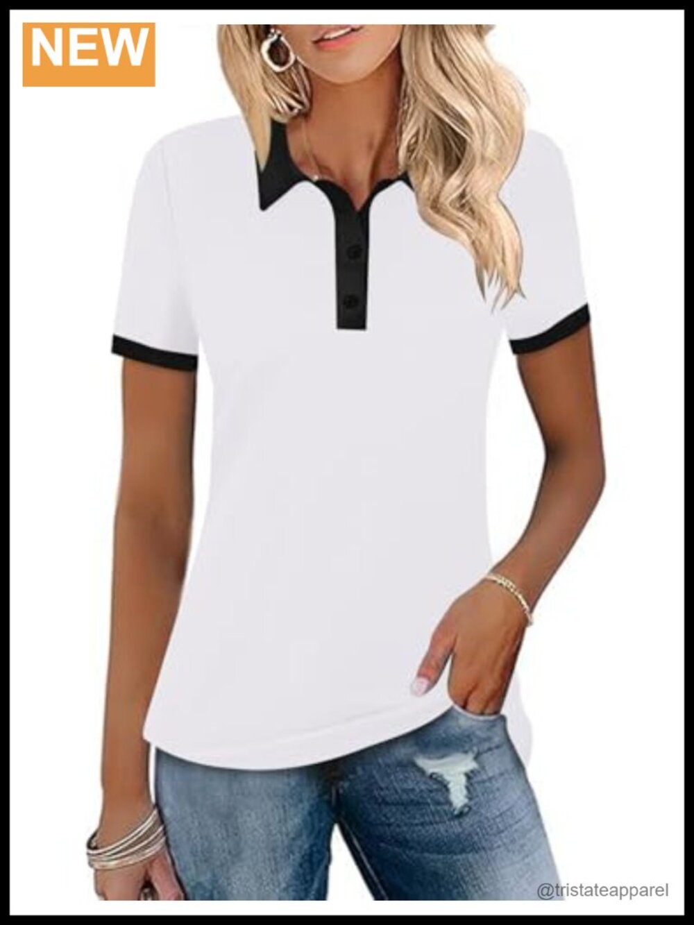 Women's Golf Polo Shirt Short Sleeve Collared Athletic Tennis Top